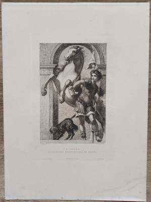 San Giovanni Evangelista, pictura Parmigianino// gravura foto