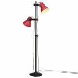 VidaXL Lampă de podea, 25 W, roșu uzat, 25x25x90/160 cm, E27