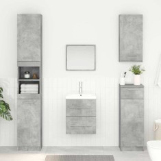 vidaXL Dulap de chiuvetă Gri din beton 38,5 x 41 x 48 cm Lemn compozit 880447