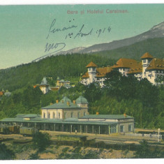 1601 - SINAIA, Railway Station, Romania - old postcard - used - 1914