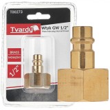 Conector rapid din alama tip tata, filet interior 1 / 2&quot;, Tvardy T00273