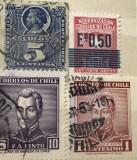 Timbre America Interbelica TMB1AMC Chile centavos - serie/lot 4