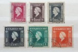 Indiile Olandeze 1941&ndash;1943 Seria Uzuală "Regina Wilhelmina" Valori 17&frac12;c - 2&frac12;G (Lot de 6v) Ștampilat / Neștampilat - RIM2