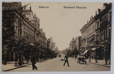 BUKAREST , BOULEVARD ELISABETH , CARTE POSTALA ILUSTRATA , NECIRCULATA foto