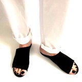 Papuci dama din piele intoarsa neagra Lexi, 37