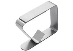Set 6 cleme pentru fixare față de masă, oțel inoxidabil, 4.8x4.3 cm