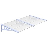 Cumpara ieftin Copertina de usa, gri si transparent, 152,5x90 cm, policarbonat