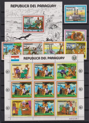 PARAGUAY MI 3887 -3892+ BLOCK 417 MNH foto