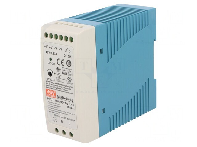 Alimentator Pulsatoriu pentru Șină DIN 40W 48V 0,83A