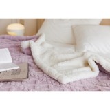 Cumpara ieftin Patura Cocolino cu Blanita Uni, Model Tricotat-JO262 MOV