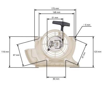 Demaror motocoasa compatibil Stihl FS400 FS450 FS480 foto