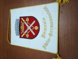 FANION MATASE,SIBIU -HERMANNSTADT ROMANIA CU HERALDICA, anii 1980