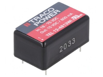 Convertor DC/DC 12W 18-75V la 15V 800mA DIP16 foto