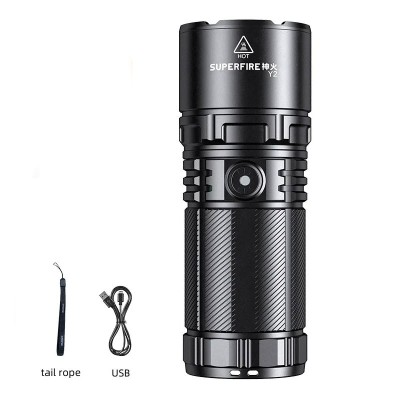 Lanterna LED Superfire Y2, Zoom, 1400lm, 1000M, incarcare USB-C, Lumina fata, spate, 20W foto