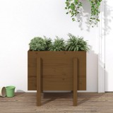 Cumpara ieftin Jardinieră de grădină, maro miere, 62x50x57 cm, lemn masiv pin
