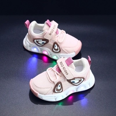 Adidasi roz cu luminite Panda New Style (Marime Disponibila: Marimea 26) foto