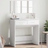 Masa Toaleta Alba cu Oglinda vidaXL 80x39x80cm, Lemn, Machiaj, Dormitor, Moderna