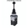 Controler Joystick 4 Pozitii NO-NO Revenire 22mm Metalic Cromat XD2 Industrial Masini Stantare Injectie