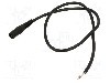 Cablu alimentare DC, cabluri, DC 5,5/2,1 soclu, negru, 0,5m, WEST POL - S21-TT-O050-050BK