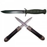 Cumpara ieftin Set trei cutite tactice IdeallStore&reg;, Survival Time, militar si vanatoare, otel inoxidabil, 29 cm, multicolor