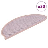 vidaXL Covorașe scară autoadezive aspect sisal 30 buc 65x21x4 cm roz