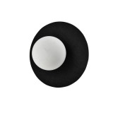 Aplică Modernă Klausen Felt AP1 B Negru 19x24x24 cm, Corp Iluminat Design Contemporan din Metal și Sticlă, Soclu E27, Ideală pentru Interior Elegant