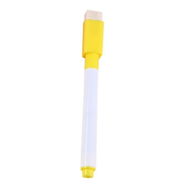 Marker cu stergere uscata scriere universala pentru diverse table, varf negru, culoare capac galben
