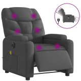 Cumpara ieftin Fotoliu electric de masaj rabatabil, gri inchis, textil