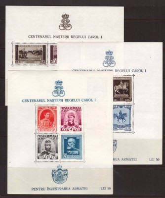 1939 - Centenarul nașterii Regelui Carol I set colite neuzate foto