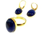 Cumpara ieftin Set argint placat cu aur cu lapis lazuli 14x10 MM