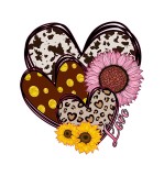 Cumpara ieftin Sticker decorativ Inimi, Multicolor, 59 cm, 6116ST, Oem