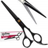 Foarfeca profesionala de tuns Soulima, ergonomica, neagra