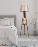 Cumpara ieftin Lampadar Sehbali Tripod Yanik Lambader Pramit 15-3 Abajurlu Maro