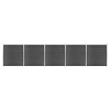 Cumpara ieftin Set de panouri de gard ,WPC , 872x186 cm, negru