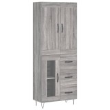 Cumpara ieftin Dulap inalt, gri sonoma, 69,5x34x180 cm, lemn compozit