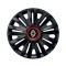 Set 4 Capace Roti pentru Renault Nou, model Royal Black Cu Inel Rosu, R16, RENAULT