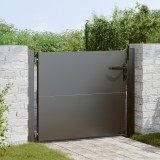 vidaXL Poartă de grădină Negru 105 x 100 cm Oțel vopsit &icirc;n pulbere