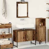 Cumpara ieftin Set de mobilier pentru baie 2 buc. Maro Lemn prelucrat