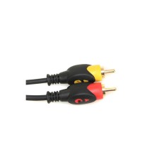 Cablu 2x RCA - 2x RCA Gold 3m tata-tata contacte aurite foto
