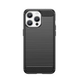 Husa carbon apple iphone 15 plus, protect anti-soc, negru