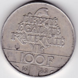 Franta 100 Franci francs 1989 Human Rights, Europa, Argint