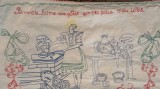 Biserica cate bune am gătit pentru soțul meu iubit, paretar tradițional rom&acirc;nesc cusut manual