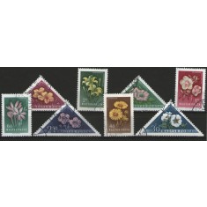 Ungaria 1958 - flori, serie stampilata
