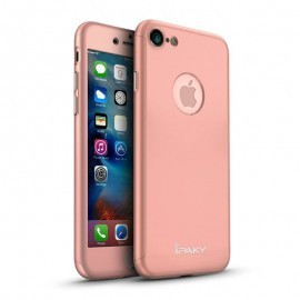 Husa IPAKY Full Protection 360 iPhone 7 (Rose Gold) cu Folie Protectie Ecran foto