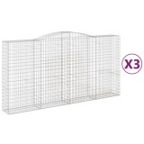 Cumpara ieftin Cosuri gabion arcuite, 3 buc 400x50x200/220 cm, fier galvanizat