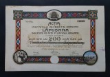 Actiune 1921 banca Lapusana , institut de credit si economii , actiuni , titlu