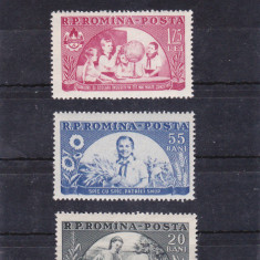 ROMANIA 1954 LP 363 PIONIERI SERIE MNH, Nestampilat