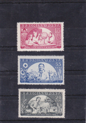 ROMANIA 1954 LP 363 PIONIERI SERIE MNH, Nestampilat foto