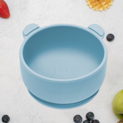 Bol din silicon cu ventuza, AppeKids, The Little Bear - Aqua Blue foto