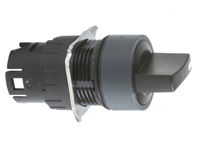 Comutator Rotativ 16mm 2 Posiții Negru